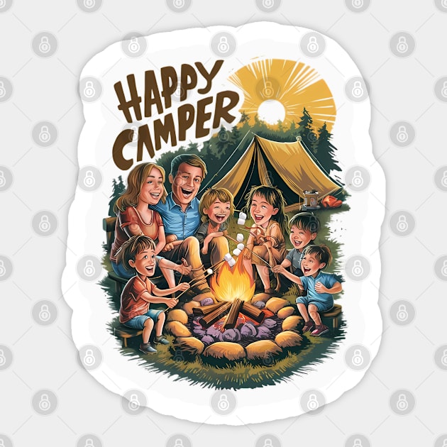 Happy Camper Sticker by coollooks